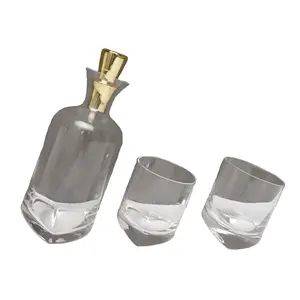 Nóng bán thủy tinh Whisky Kính Decanter khách sạn nhà hàng Mỹ nghiêng Decanter