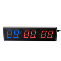 Reloj electrónico portátil montado en la pared de 2,3 pulgadas temporizador de Cuenta regresiva 6 Led Control remoto Digital cronómetro de entrenamiento de Gimnasio Profesional
