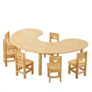 <span class=keywords><strong>Centro</strong></span> de guardería preescolar Montessori de madera para niños con mesas curvas llamativas, ideales para aulas. - Product Image 3