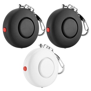 Alarme personnelle ronde avec lumière et porte-clés mousqueton, sirène puissante de 125 dB pour la sécurité des femmes, des enfants et des personnes âgées - Product Image 1