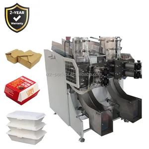 good price automatic manufacturing burger food container carton paper box making machine