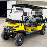 Nouvelle voiturette de golf électrique 3-4 places tout-terrain avec freins à disque, capacité de montée de 25 degrés, contrôleur 72V, vitesse maximale de 50 km/h, autonomie de 90 km, châssis en acier