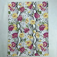Sac à main imprimé serpent et fleur en cuir PU, lot de Stock, nouvelle collection