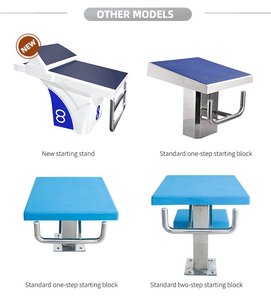 Bloc de départ de <span class=keywords><strong>piscine</strong></span> de luxe en fibre de verre Pikes, 1 marche, antidérapant, nouveau design 2023, LED/RGB pour compétition - Product Image 2