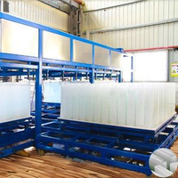 Machine à glace en blocs entièrement automatique de 5 tonnes à usage commercial, refroidie par air, équipée d'un moteur central, compatible OEM, pour glace et neige.