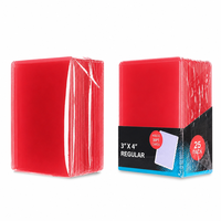 Protège-cartes rigide transparent 3x4 pour cartes de visite standard avec protection RFID 35pt et clip de protection
