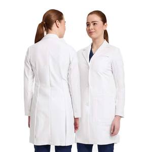 เสื้อโค้ทไหมระบายอากาศได้ดีสำหรับพยาบาลขนาด XL เสื้อโค้ทแขนสั้นสำหรับโรงพยาบาล - Product Image 4