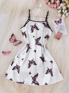 Conjunto de Pijama Elegante para Mujer, Estampado de Mariposas, Tela Tejida, Camisón para Verano, Superventas - Product Image 5