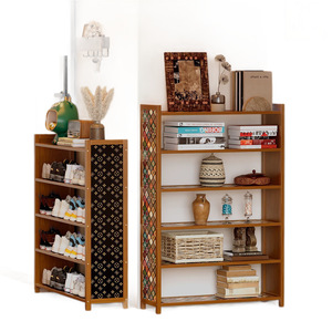 Zapatero de Madera de Varios Niveles, Fácil de Montar, para la Entrada del Hogar, para Zapatillas, Botas, Tacones Altos, Cerámica Esmaltada, Gris Starfield - Product Image 5