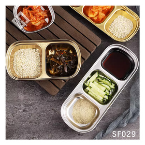 Plato de encurtidos para barbacoa coreana, plato de acero inoxidable 304, Kimchi, olla caliente, cuenco de inmersión, plato de CENA DE Metal, bandeja para fiesta en casa, uso en Camping - Product Image 3