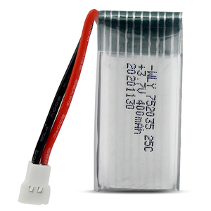 딥 사이클 고속 25C 3.7V 400mAh 702035 충전식 리튬 폴리머 배터리 - Product Image 2