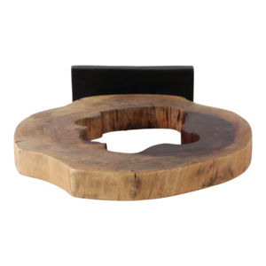 Scultura Decorativa Rotonda in Legno su Supporto, Statua Astratta Moderna per Arredamento Casa, Soggiorno, Bagno, Ufficio - Product Image 6