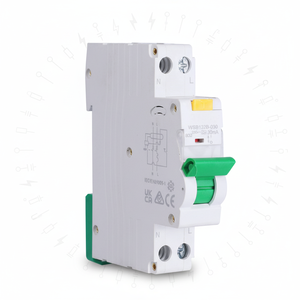 RCBO 18mm 1P+N Kaçak Akım Rölesi Aşırı Akım Koruması Toprak Kaçağı 10mA 30mA 100mA 6kA Bakır Ray Montajı - Product Image 1