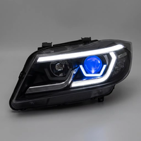 Ensemble de phares LED complets 12V avec yeux de démon bleus DRL, mise à niveau de phare avant pour BMW Série 3 E90 2005-2012