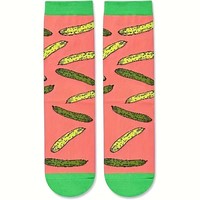 Automne hiver drôle dessin animé lettre chaussettes respirant équipage robe chaussettes bas manchette Logo café Sushi chips thé Tacos Pizza Designs