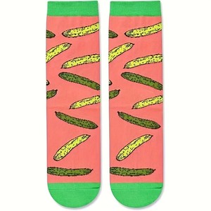 Automne hiver drôle dessin animé lettre chaussettes respirant équipage robe chaussettes bas manchette Logo café Sushi chips thé Tacos <span class=keywords><strong>Pizza</strong></span> Designs - Product Image 3