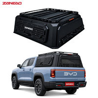 Capot rigide en alliage d'aluminium pour pick-up avec porte-bagages de toit et panneaux latéraux MOLLE à persiennes pour BYD Shark 6