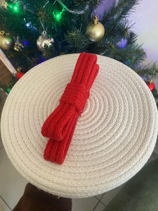 Décoration <span class=keywords><strong>de</strong></span> <span class=keywords><strong>neige</strong></span> blanche cadeaux <span class=keywords><strong>de</strong></span> vacances <span class=keywords><strong>de</strong></span> Noël organisateur <span class=keywords><strong>de</strong></span> stockage <span class=keywords><strong>de</strong></span> bureau couleurs personnalisées arc rouge paniers <span class=keywords><strong>de</strong></span> rangement en corde <span class=keywords><strong>de</strong></span> coton tissé à la main - Product Image 3