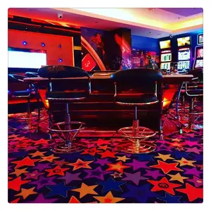 Kualitas tinggi 5 bintang Hotel penuh warna pola mewah dicetak karpet kasino 100% nilon dicetak karpet Beli murah karpet Kasino