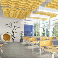 Panneaux acoustiques suspendus en feutre polyester 3D pour plafond, absorption du son, décoration de hall de bureau, réduction du bruit
