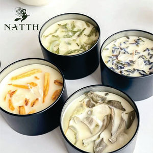 Ароматические свечи NATTH из соевого воска с белым шалфеем и лавандой для очищения энергии дома, с пало санто и кедром для обрядов сжигания (смужинга) - Product Image 1