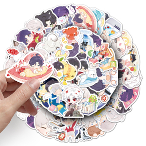 50pcs Stiker Dekoratif Versi Q Cinta dan Luar Angkasa Berkualitas Tinggi dengan Cetak UV dari Pabrik untuk Dinding & Laptop - Product Image 6