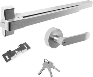 Bạc Thép Không Gỉ Bền Cao An Toàn <span class=keywords><strong>Panic</strong></span> Thanh Khóa Cửa Đẩy Thanh Thoát Thiết Bị Key Khẩn Cấp <span class=keywords><strong>Panic</strong></span> Đòn Bẩy Cho <span class=keywords><strong>Panic</strong></span> Thoát - Product Image 1