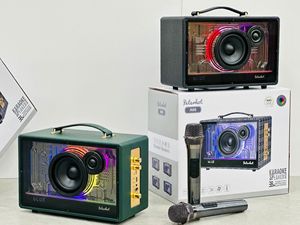 Meilleur vendeur Haut-parleur karaoké Bluetooth avec micro Amplificateur portable Haut-parleur mains libres Haut-parleurs de fête avec <span class=keywords><strong>changement</strong></span> de couleur LED A66 - Product Image 2