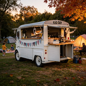 New Design Luxury Food Cart Stylish Mobile Cart for Ice Cream Bar and Fast Food Business - Product Image 1