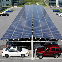 Système de support pour carport solaire : Pièces préfabriquées en usine et conception à connexion par boulons pour le stationnement extérieur commercial, à montage rapide