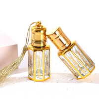 3ml 6ml 12ml Uv Electroplated Portable Attar Essential Oil Roller Glass Ball Bottle Luxury Arabic Travel Perfume Roll on Bottles