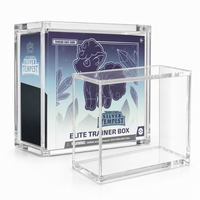 Boîte de présentation en acrylique transparente ETB, boîte de protection pour booster, boîte de rangement avec couvercle magnétique, résistante aux UV, pour TCG