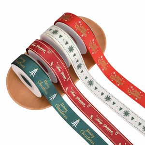 Vật liệu đóng gói hộp quà Giáng sinh tùy chỉnh theo nhà máy: Ruy băng satin 100% polyester, 25 thước, tròn, thời trang, phổ biến - Product Image 1