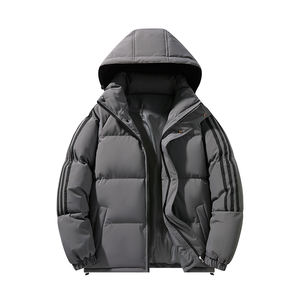 Logotipo personalizado Ropa de plumón y acolchado de algodón para hombre invierno nuevo estilo de Hong Kong abrigo suelto de talla grande pan con capucha para jóvenes nuevo - Product Image 4