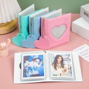 Vente en gros d'album <span class=keywords><strong>photo</strong></span> <span class=keywords><strong>Polaroid</strong></span> Idol à grille unique de 3 pouces avec miroir creux en forme de <span class=keywords><strong>coeur</strong></span> couvercle en PVC de stockage en plastique - Product Image 5