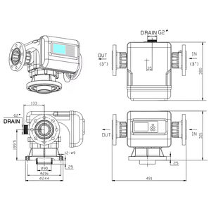 1 Uds 45 t/h Tratamiento de Agua válvula mecánica Filtro de <span class=keywords><strong>piscina</strong></span> alto flujo totalmente automático Motor de válvula de filtro de protección ambiental - Product Image 2