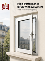 Ventanas Abatibles y Oscilobatientes de UPVC con Marco Resistente a Impactos y Aislamiento Térmico para Proyectos de Villas, Venta al Por Mayor, Fabricante con Certificación CE