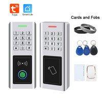 Les lecteurs RFID à clavier entièrement en métal prennent en charge le contrôle d'accès des cartes 13.56MHz NFC/125KHz avec Wiegand (version WiFi Tuya en option)