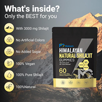 Permen Kunyah Biokom Himalayan Shilajit dengan Ashwagandha & Gokshura, 85+ Mineral Mikro & Asam Fulvat, Suplemen untuk Pria & Wanita