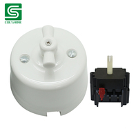 Interruptor de Luz de Estilo Europeo Vintage en Porcelana para Interiores de Hogar Clásicos
