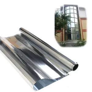 1.52*30 m di Buona Qualità A Risparmio Energetico Doppio Argento Decorativa Del Vinile di Calore di Isolamento Vetro da Costruzione window tint film per la ufficio