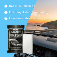 Éponge de nettoyage pour film d'huile OGAS Magic, décontaminant puissant pour vitres de voiture, essuie-vitres en plastique, 250g