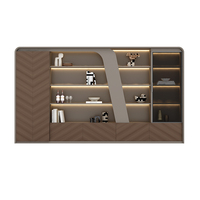 Armoire de classement de luxe légère, grande capacité, en bois, pour bureau de direction, avec logo personnalisable