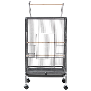Bird Cage Wrought Iron Parakeets Cage with Play Open Top and Rolling Stand for Medium and Small Birds ,parrot Cage - Product Image 5