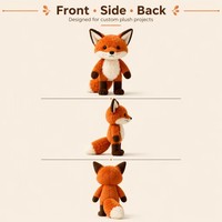 Peluche Renard Personnalisée en Gros, Jouet en Peluche sur Mesure, Personnalisable, Fabrication sur Commande, Jouet Doux, Personnage en Peluche, Cadeau de Marque OEM