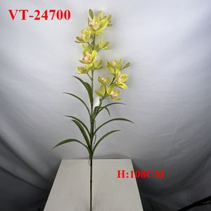 สเปรย์กล้วยไม้ Cymbidium โพลีเอสเตอร์ผิวสัมผัสแท้เทียมใหม่ล่าสุด2025 - Product Image 5