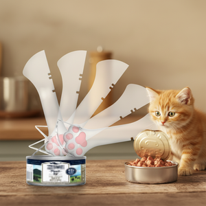 Cuillère à conserve pour animaux de compagnie à long manche, mignonne, en forme de patte, ouvre-boîte portable et pratique pour aliments pour animaux – Vente en gros - Product Image 4