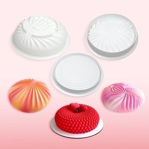 Molde de silicona redondo para mousse francesa con perla individual, molde DIY para pastel de chocolate con forma de dunas redondas - Product Image 1