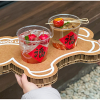 Gobelets jetables universels en PET haute transparence, calibre 90, en forme de U, pour cocktails, bières fraîches, boissons aux fruits, café glacé