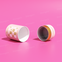 Emballage de parfum de luxe boîtes kraft dorées bouteilles de parfum rondes boîte cadeau tube en papier